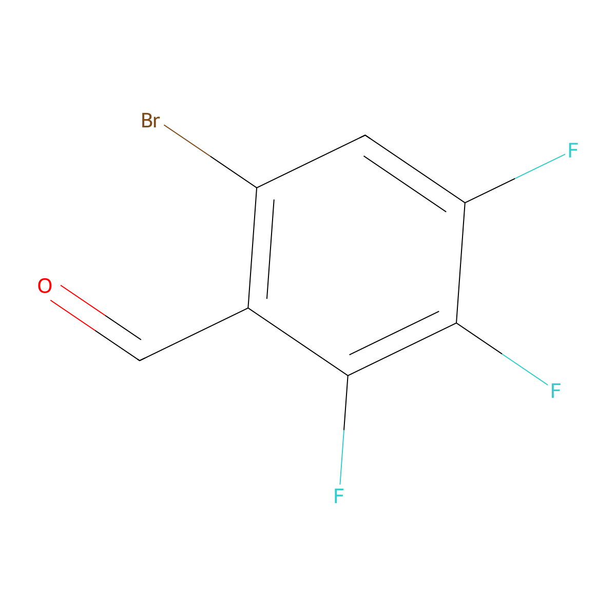 6-Bromo-2,3,4-trifluorobenzaldehyde molecular structure, CAS 372519-10-3