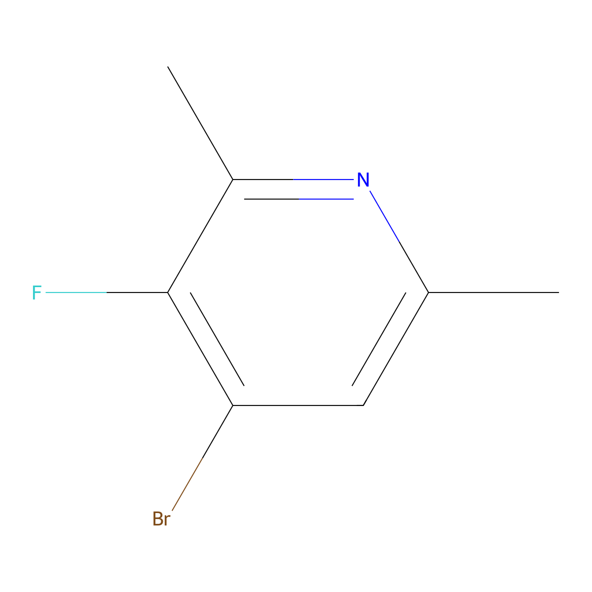4-Bromo-3-fluoro-2,6-dimethylpyridine molecular structure, CAS 3726-08-7