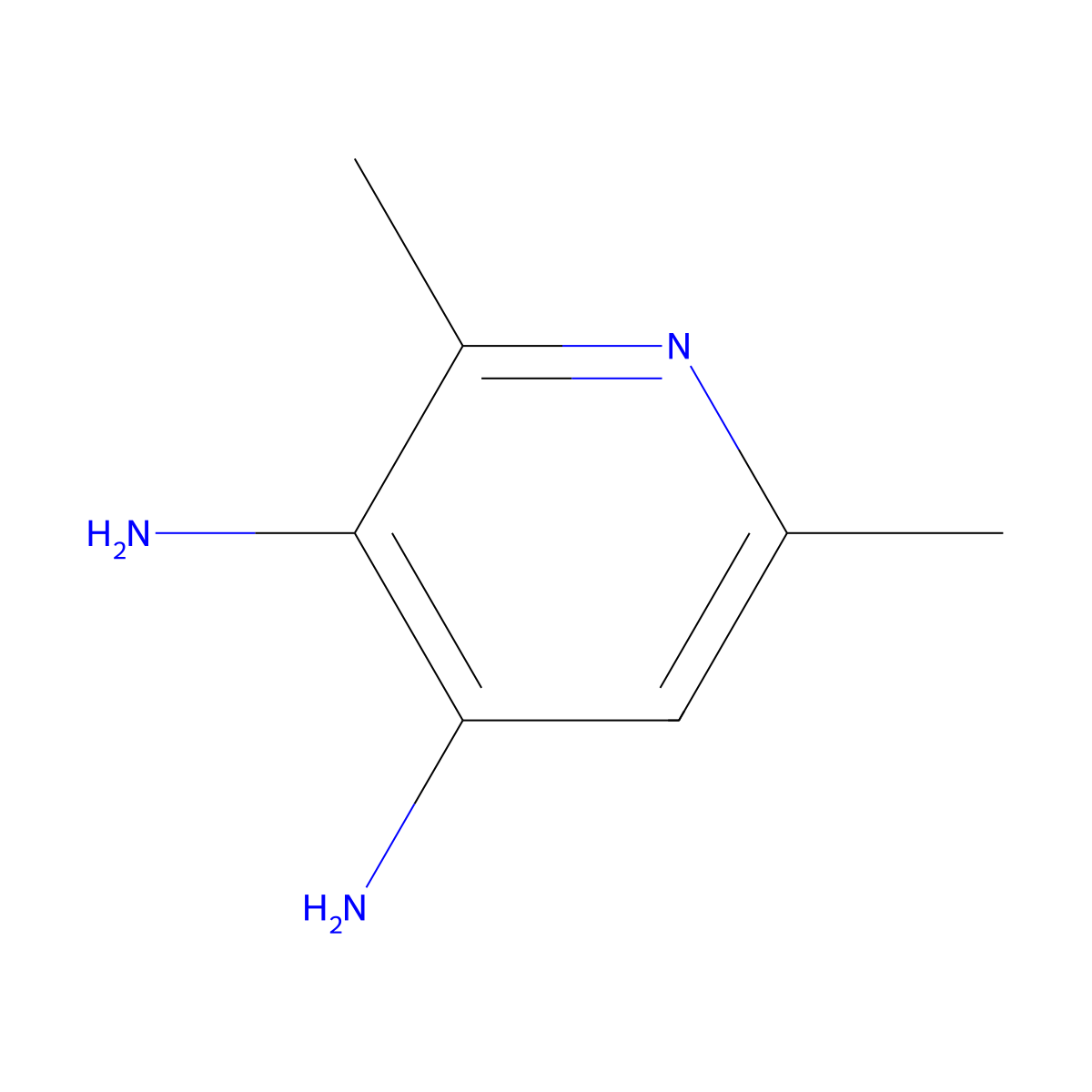 2,6-Dimethylpyridine-3,4-diamine molecular structure, CAS 3726-26-9