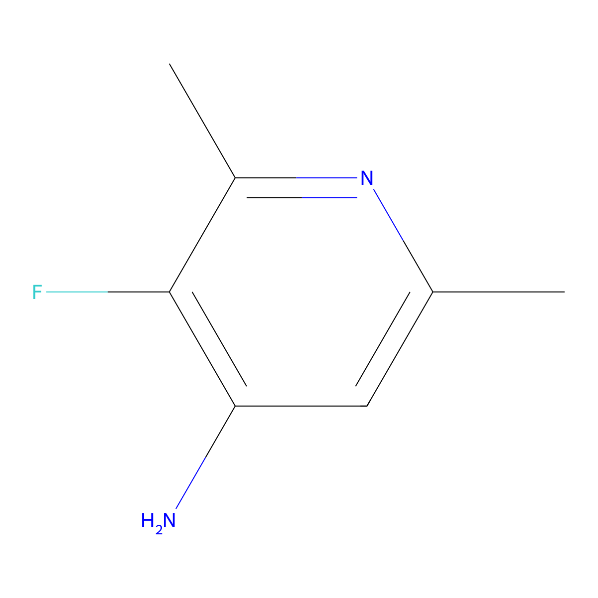 3-Fluoro-2,6-dimethylpyridin-4-amine molecular structure, CAS 3726-29-2