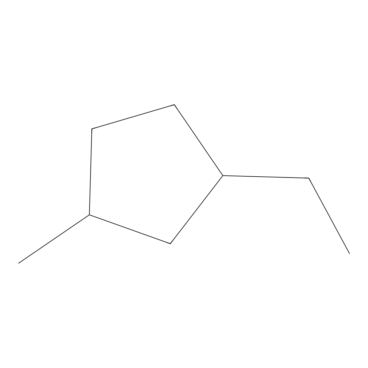 Cyclopentane, 1-ethyl-3-methyl-, cis- molecular structure, CAS 3726-47-4