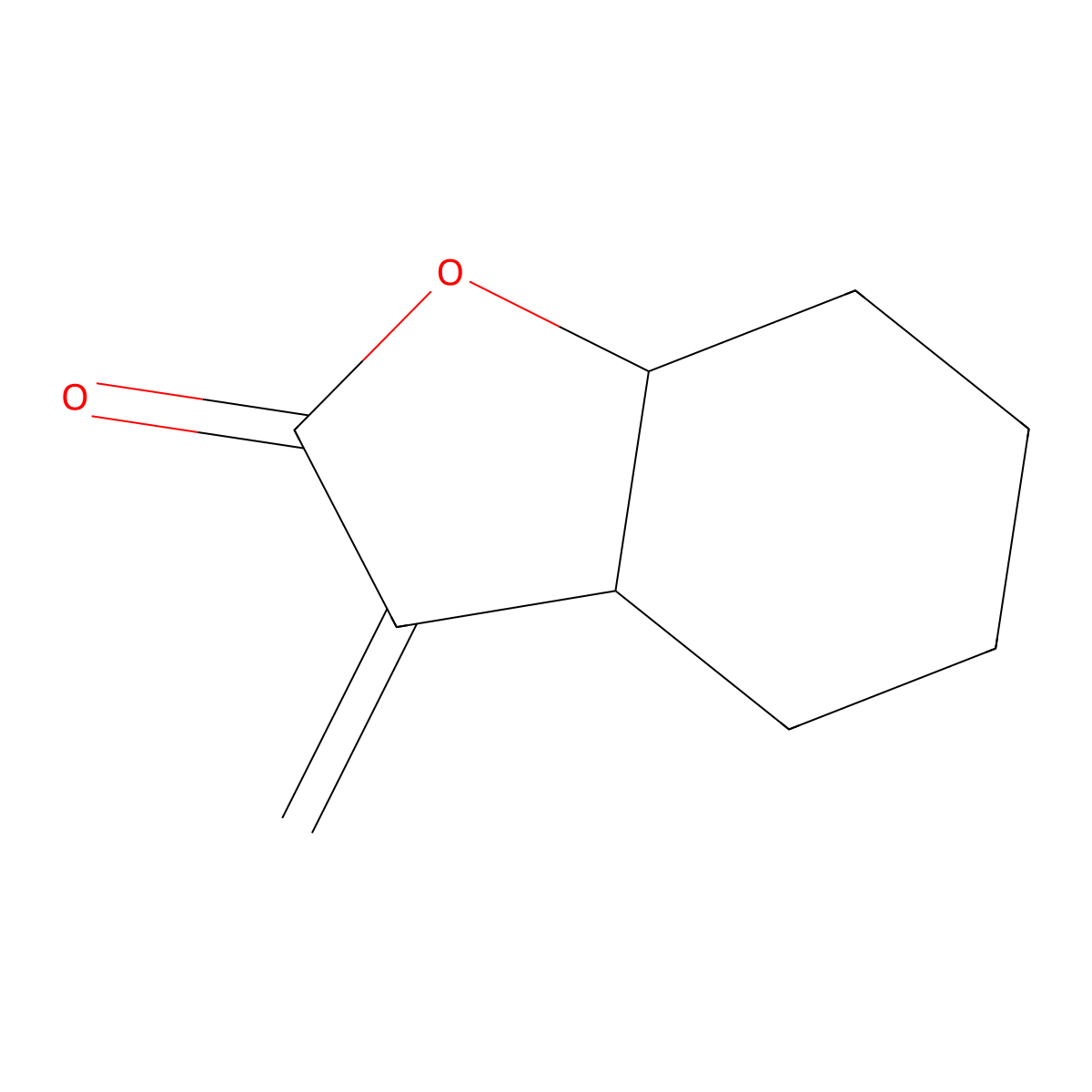Hexahydro-3-methylenebenzofuran-2(3H)-one molecular structure, CAS 3727-53-5