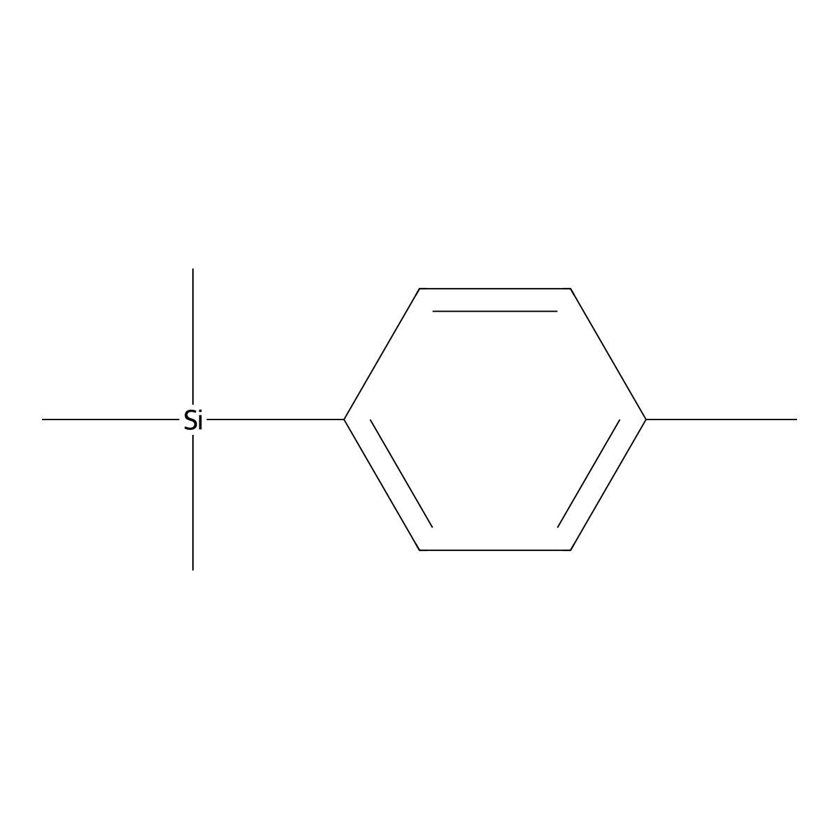 p-Tolyltrimethylsilane molecular structure, CAS 3728-43-6