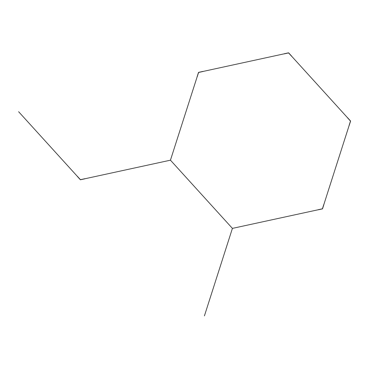 1-Ethyl-2-methylcyclohexane molecular structure, CAS 3728-54-9
