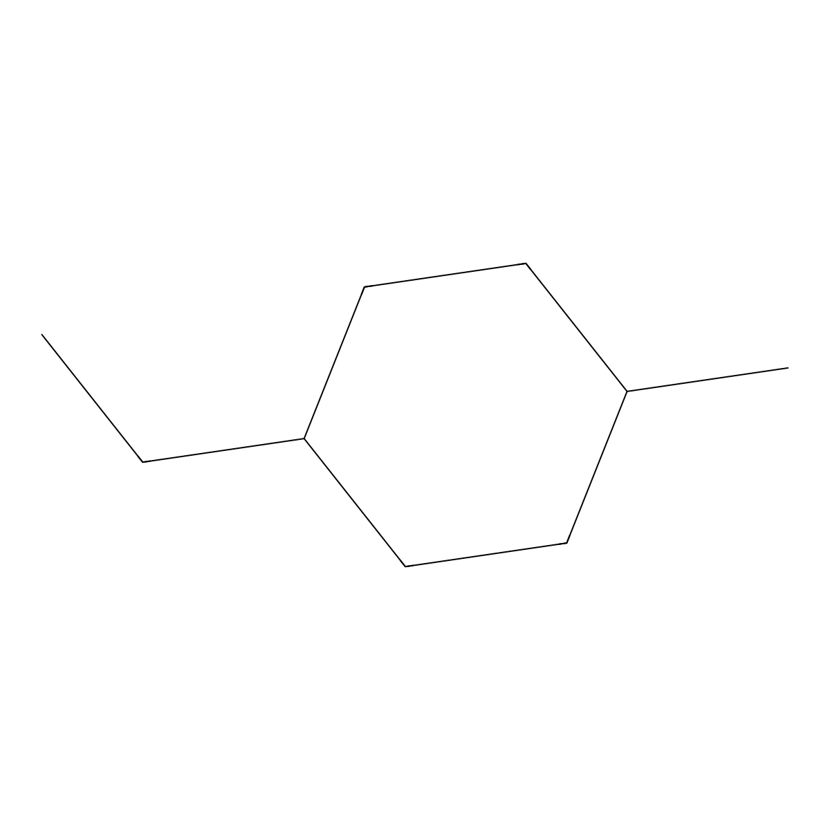 1-Ethyl-4-methylcyclohexane molecular structure, CAS 3728-56-1