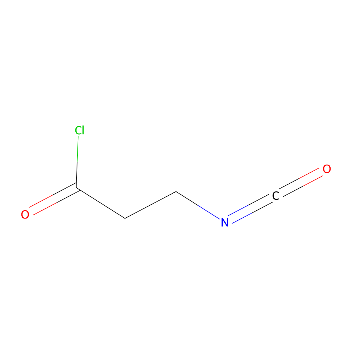 3-Isocyanatopropanoyl chloride molecular structure, CAS 3729-19-9