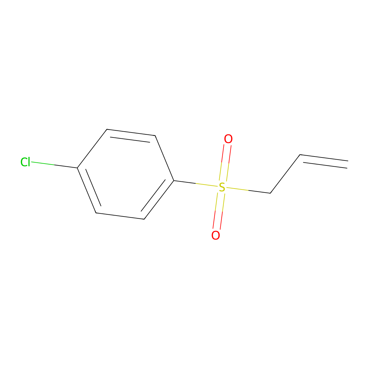 4-Chlorophenylallyl sulfone molecular structure, CAS 3729-44-0