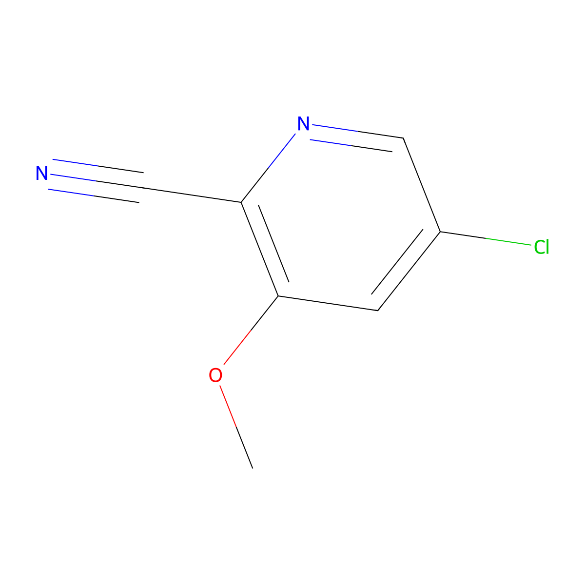 5-Chloro-3-methoxypicolinonitrile molecular structure, CAS 372951-21-8