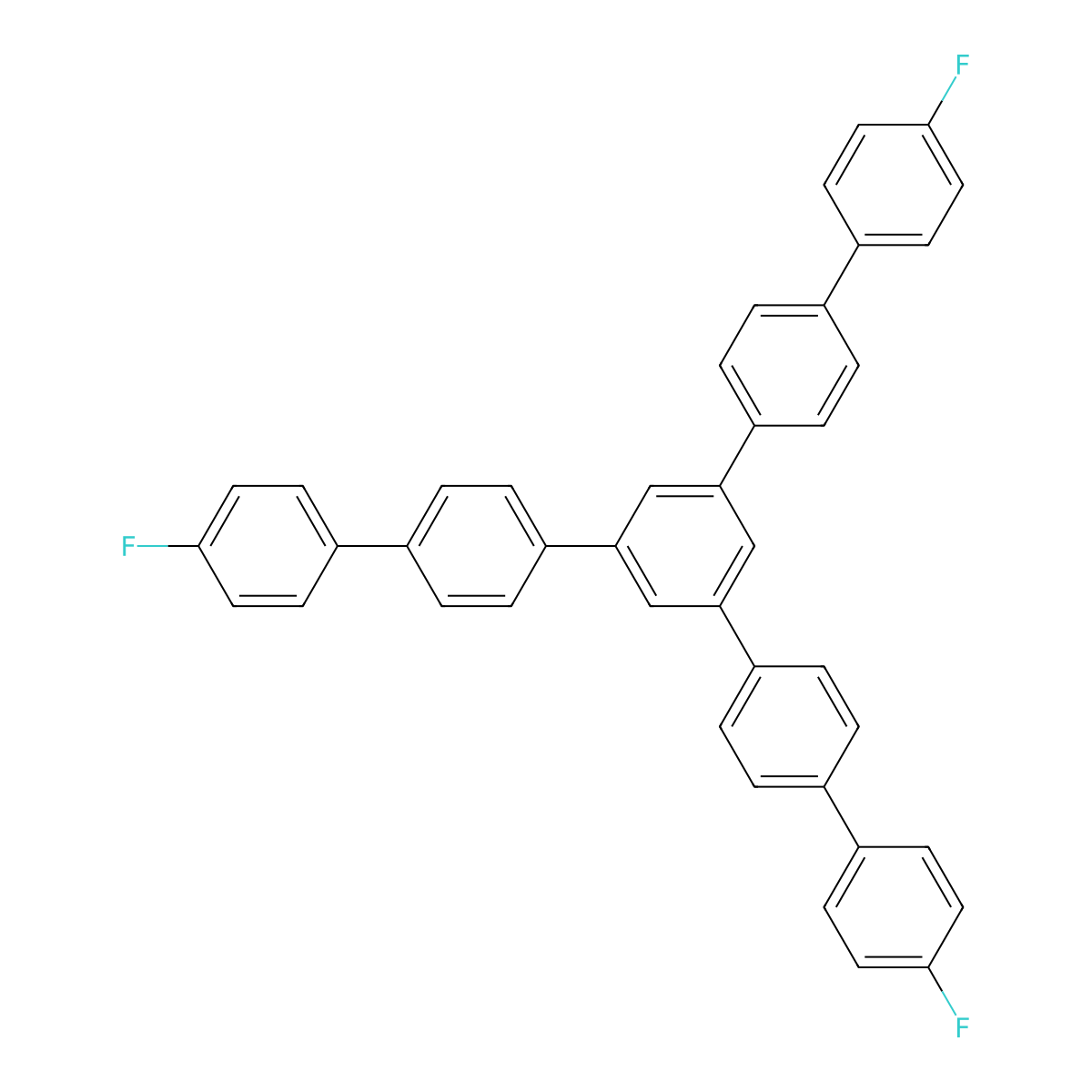 1,3,5-Tris(4'-fluorobiphenyl-4-yl)benzene molecular structure, CAS 372956-40-6