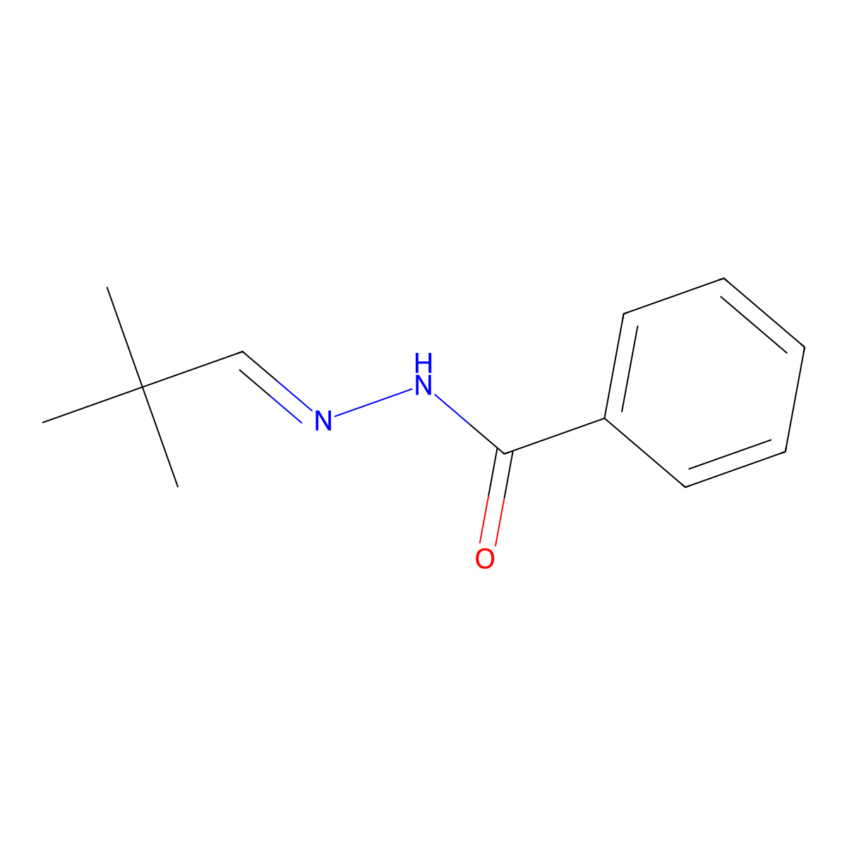 N'-((1E)-2,2-dimethylpropylidene)benzohydrazide molecular structure, CAS 372960-11-7
