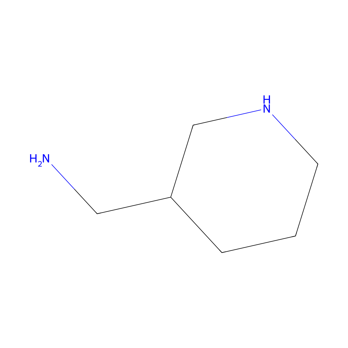 [(3R)-piperidin-3-yl]methanamine molecular structure, CAS 372963-41-2
