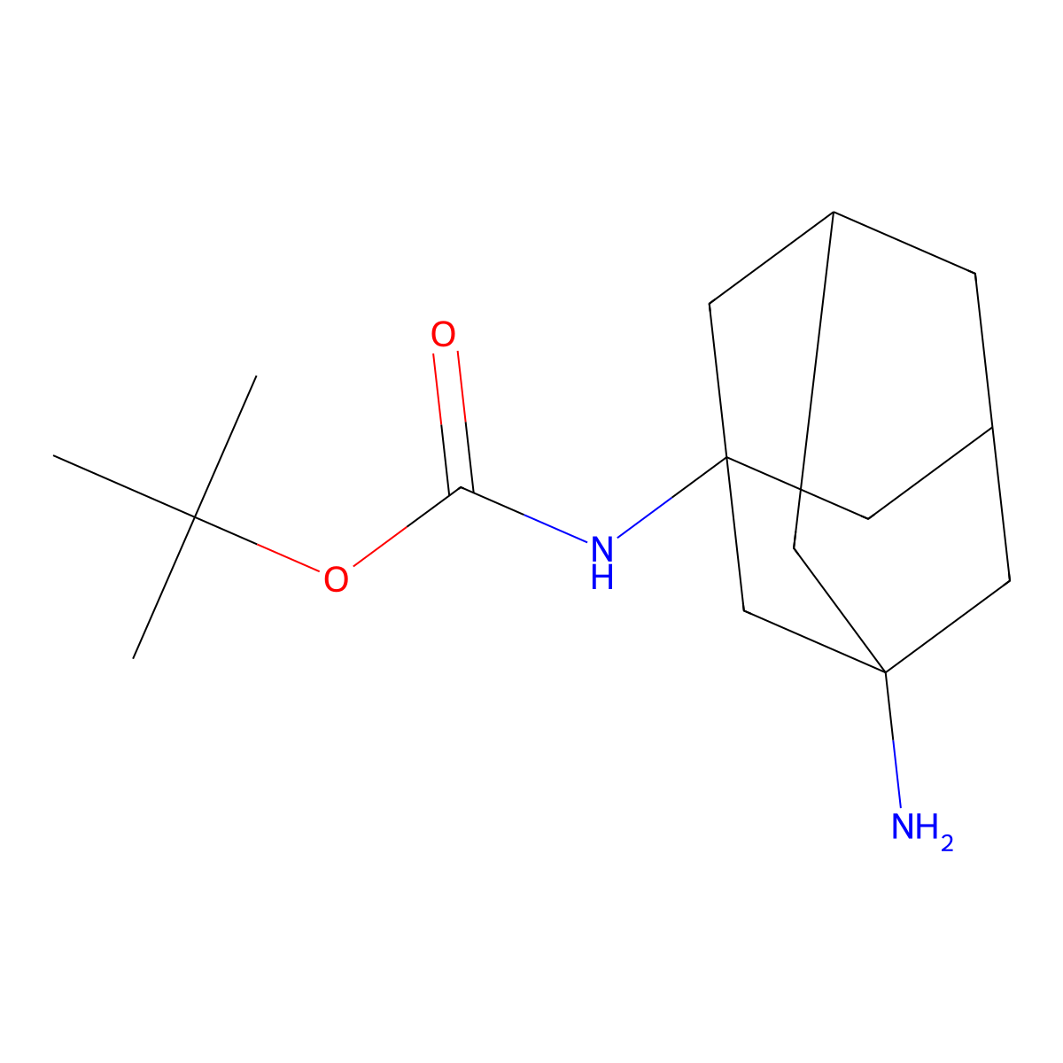 Carbamic acid, (3-aminotricyclo[3.3.1.13,7]dec-1-yl)-, 1,1-dimethylethyl ester (9CI) molecular structure, CAS 372963-43-4