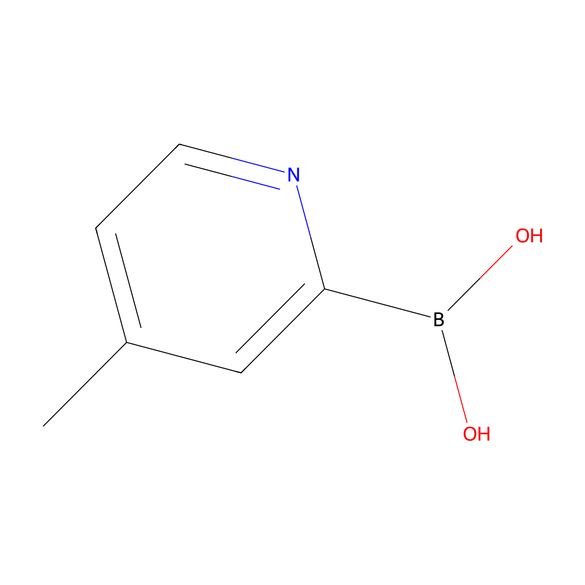 4-Methylpyridine-2-boronic acid molecular structure, CAS 372963-48-9