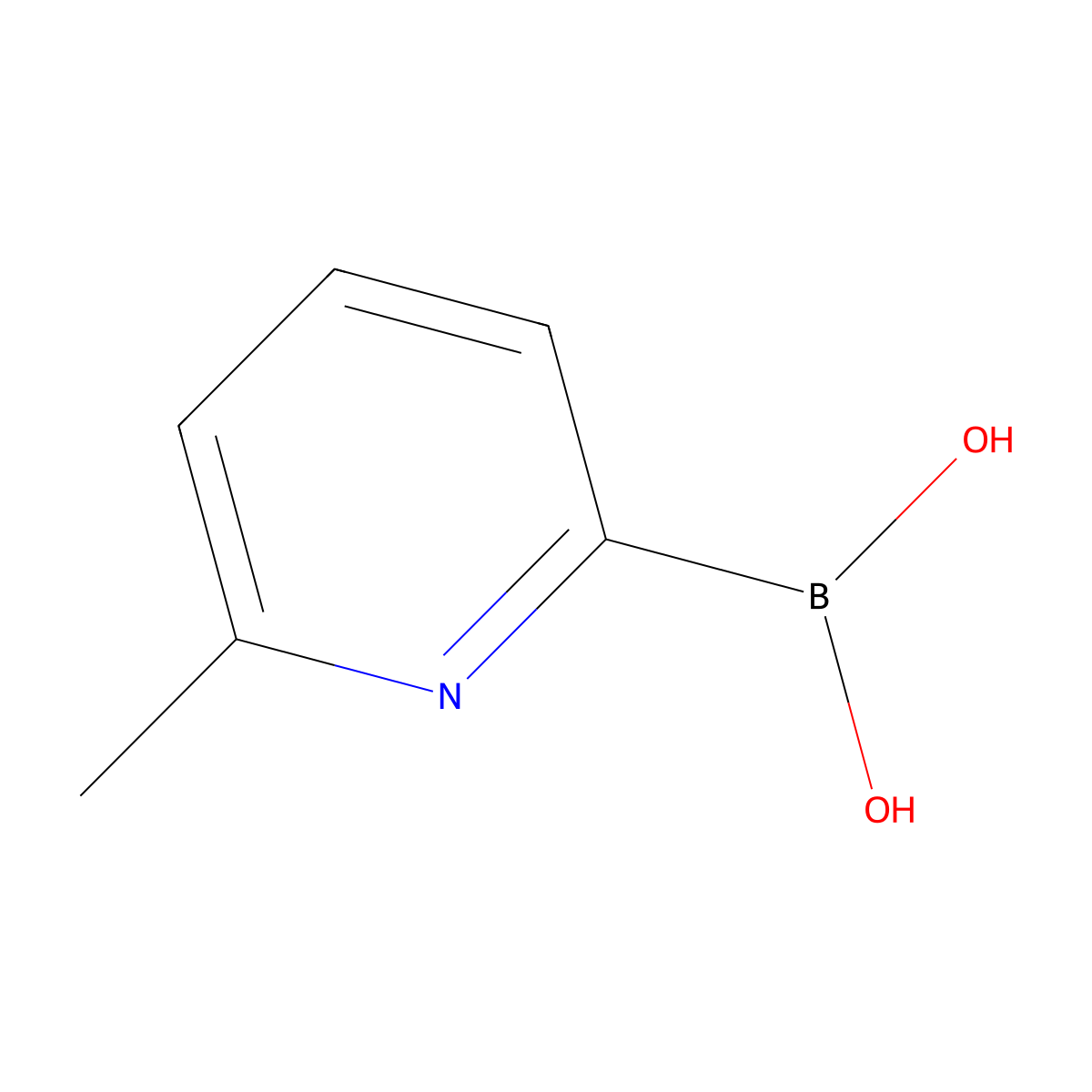 6-Methylpyridine-2-boronic acid molecular structure, CAS 372963-50-3