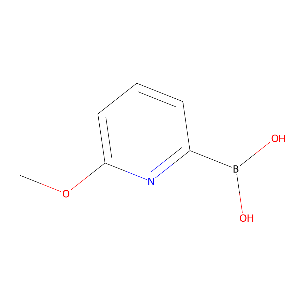 6-Methoxypyridine-2-boronic acid molecular structure, CAS 372963-51-4