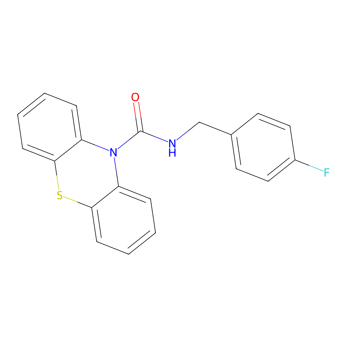 N-(4-Fluorobenzyl)-10H-phenothiazine-10-carboxamide molecular structure, CAS 372970-42-8
