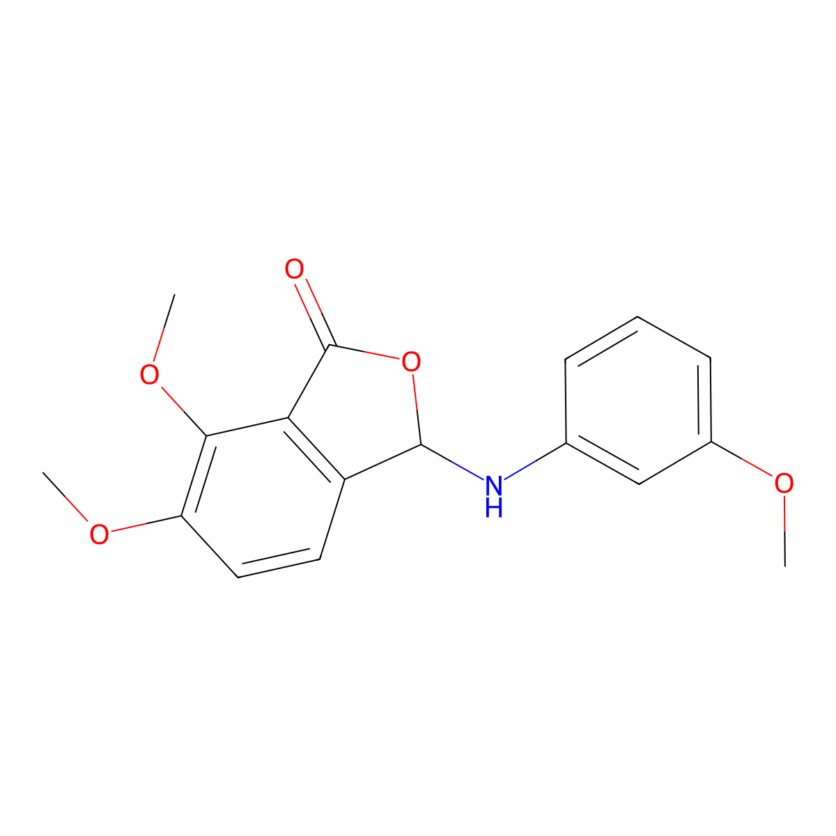 6,7-dimethoxy-3-[(3-methoxyphenyl)amino]-2-benzofuran-1(3H)-one molecular structure, CAS 372971-99-8