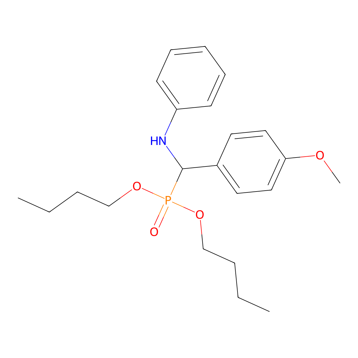 N-[dibutoxyphosphoryl-(4-methoxyphenyl)methyl]aniline molecular structure, CAS 372973-09-6