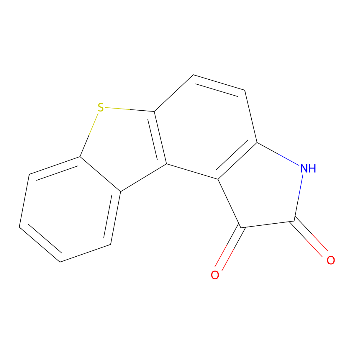 3H-[1]benzothiolo[3,2-e]indole-1,2-dione molecular structure, CAS 372974-30-6