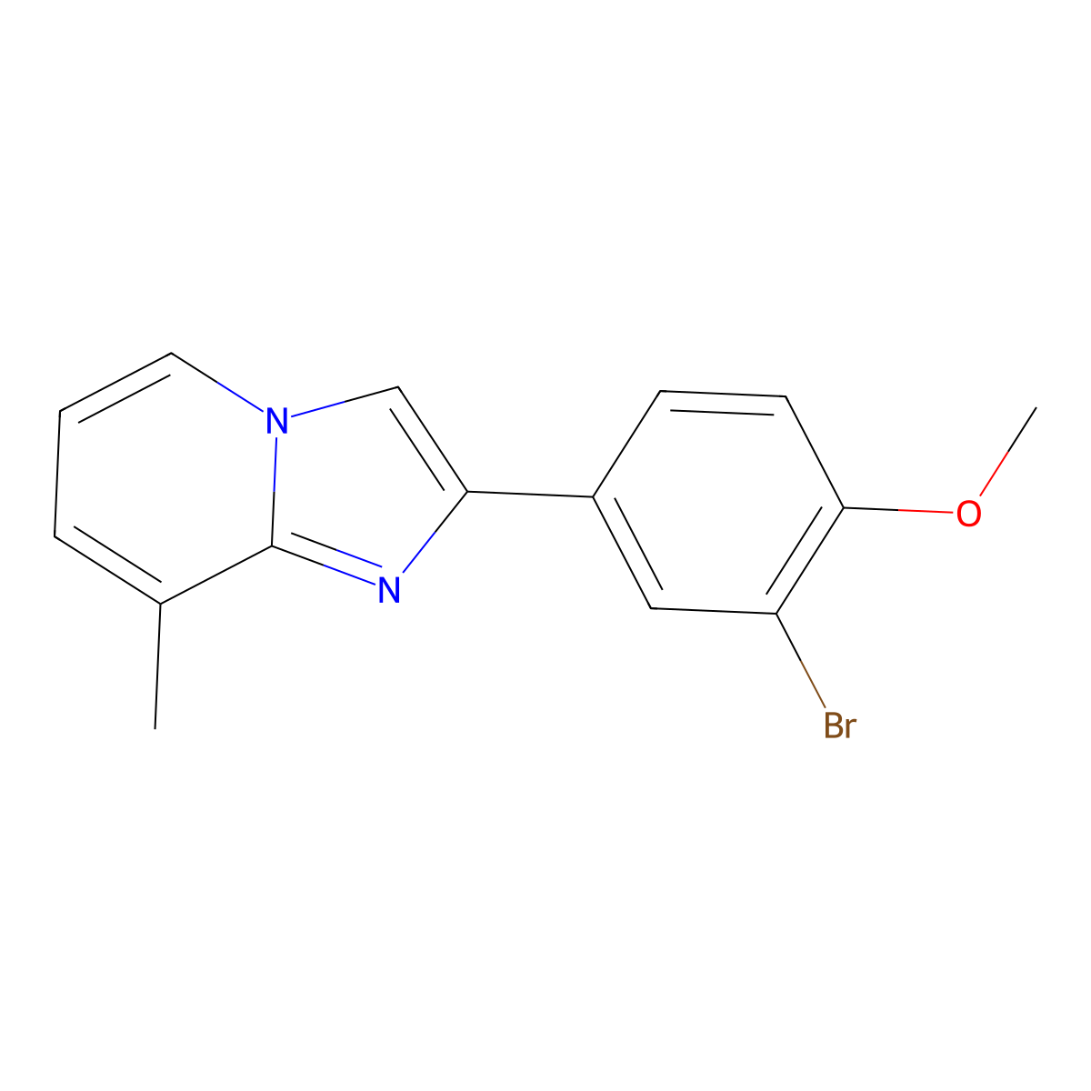 2-(3-Bromo-4-methoxyphenyl)-8-methylimidazo[1,2-a]pyridine molecular structure, CAS 372974-86-2