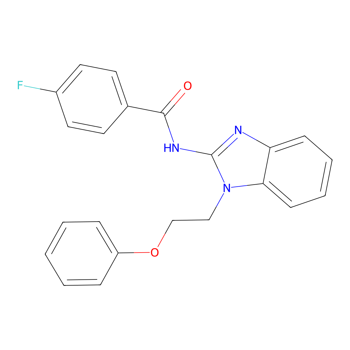 4-fluoro-N-[1-(2-phenoxyethyl)benzimidazol-2-yl]benzamide molecular structure, CAS 372978-43-3