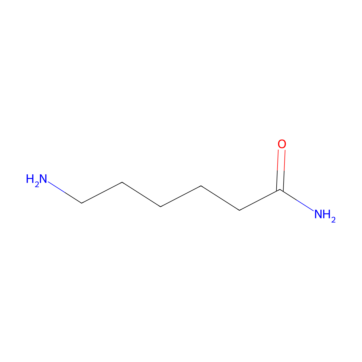 Hexanamide, 6-amino- molecular structure, CAS 373-04-6