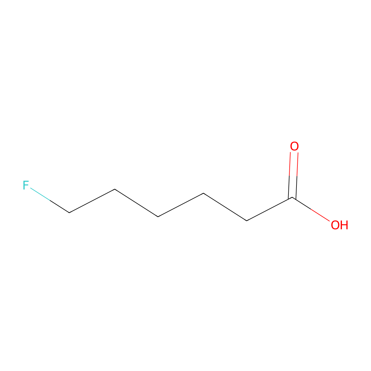6-Fluorohexanoic acid molecular structure, CAS 373-05-7