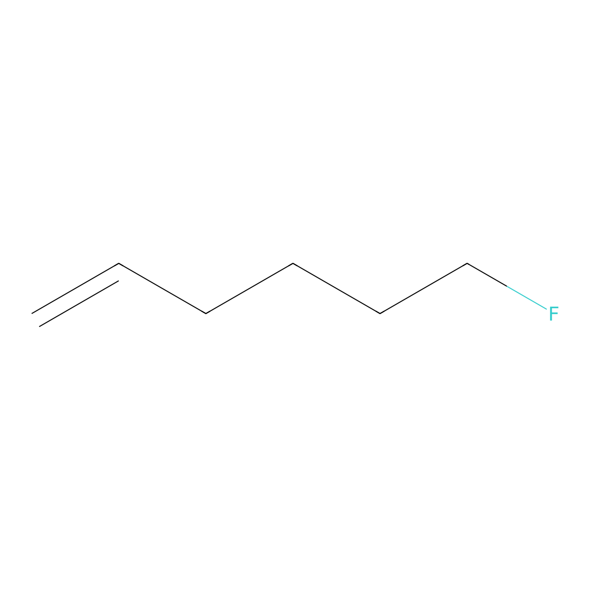 1-Hexene, 6-fluoro- molecular structure, CAS 373-15-9
