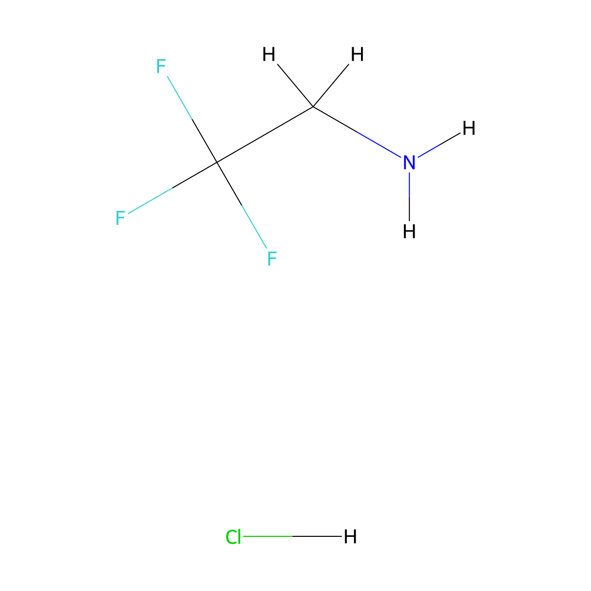 2,2,2-Trifluoroethylamine hydrochloride molecular structure, CAS 373-88-6