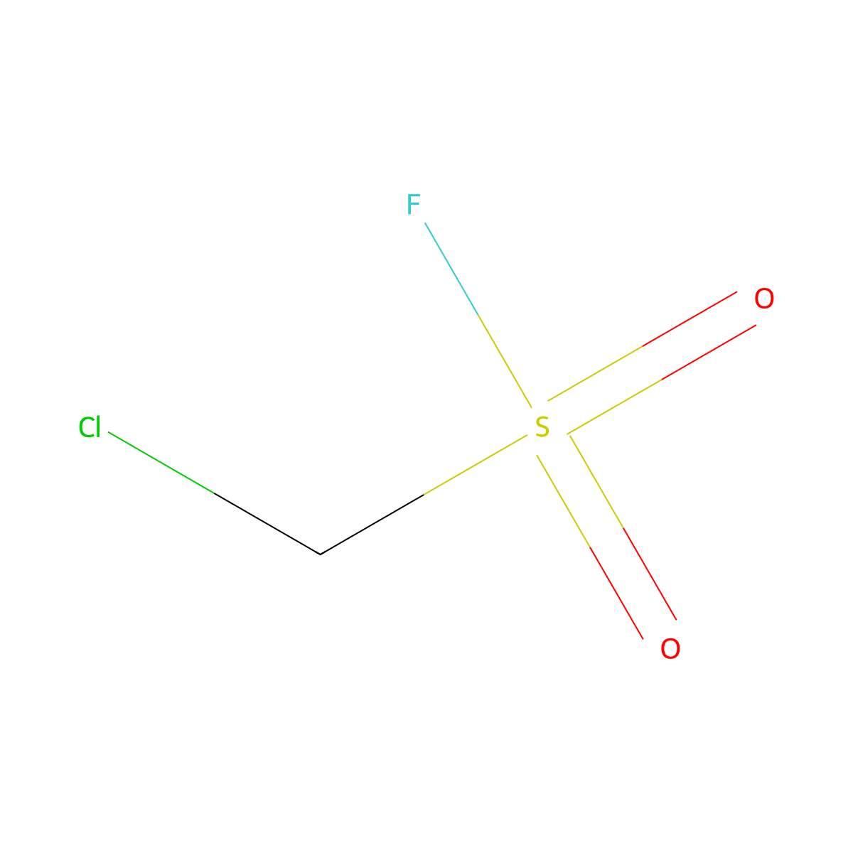Methanesulfonyl fluoride, chloro- molecular structure, CAS 373-93-3