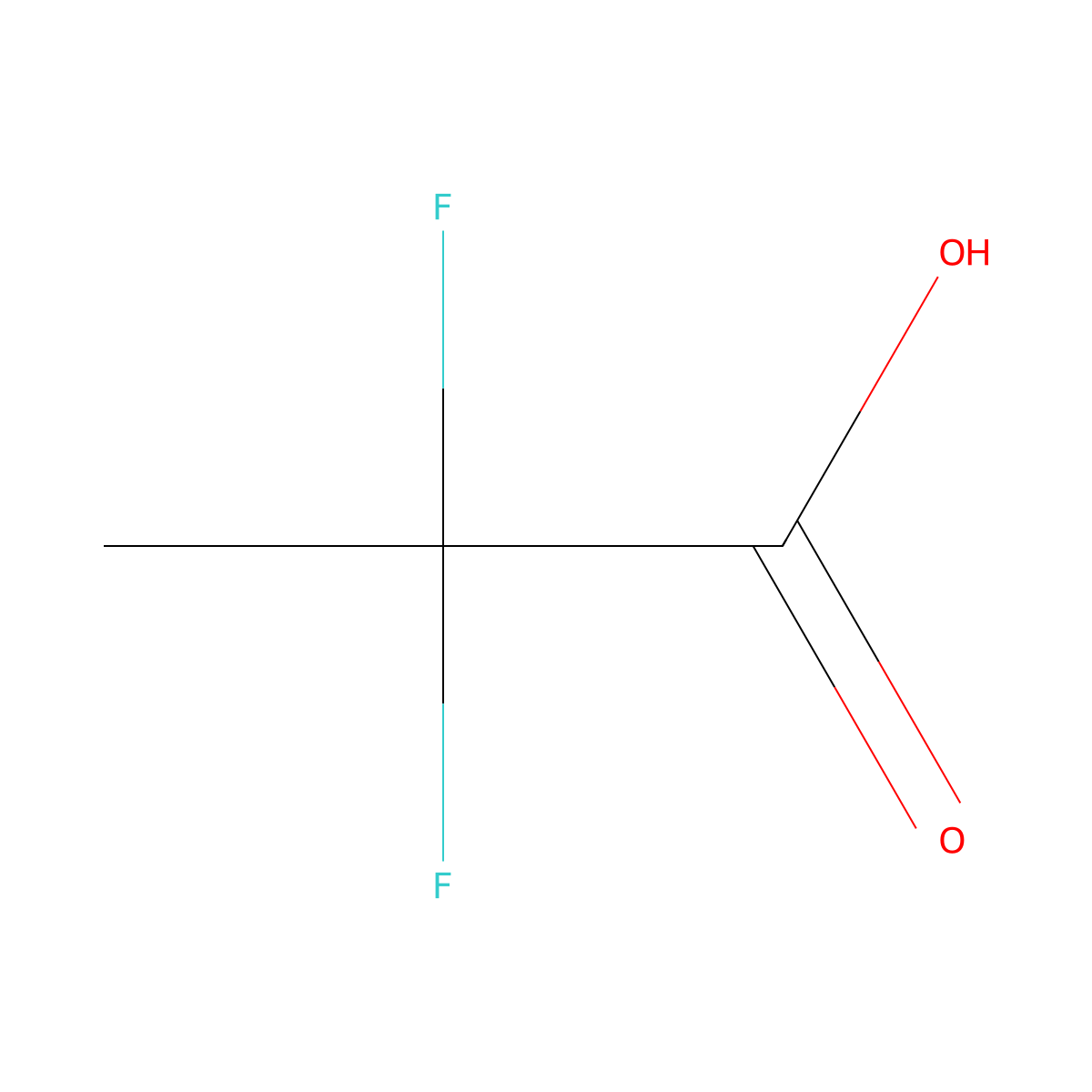 2,2-Difluoropropionic acid molecular structure, CAS 373-96-6