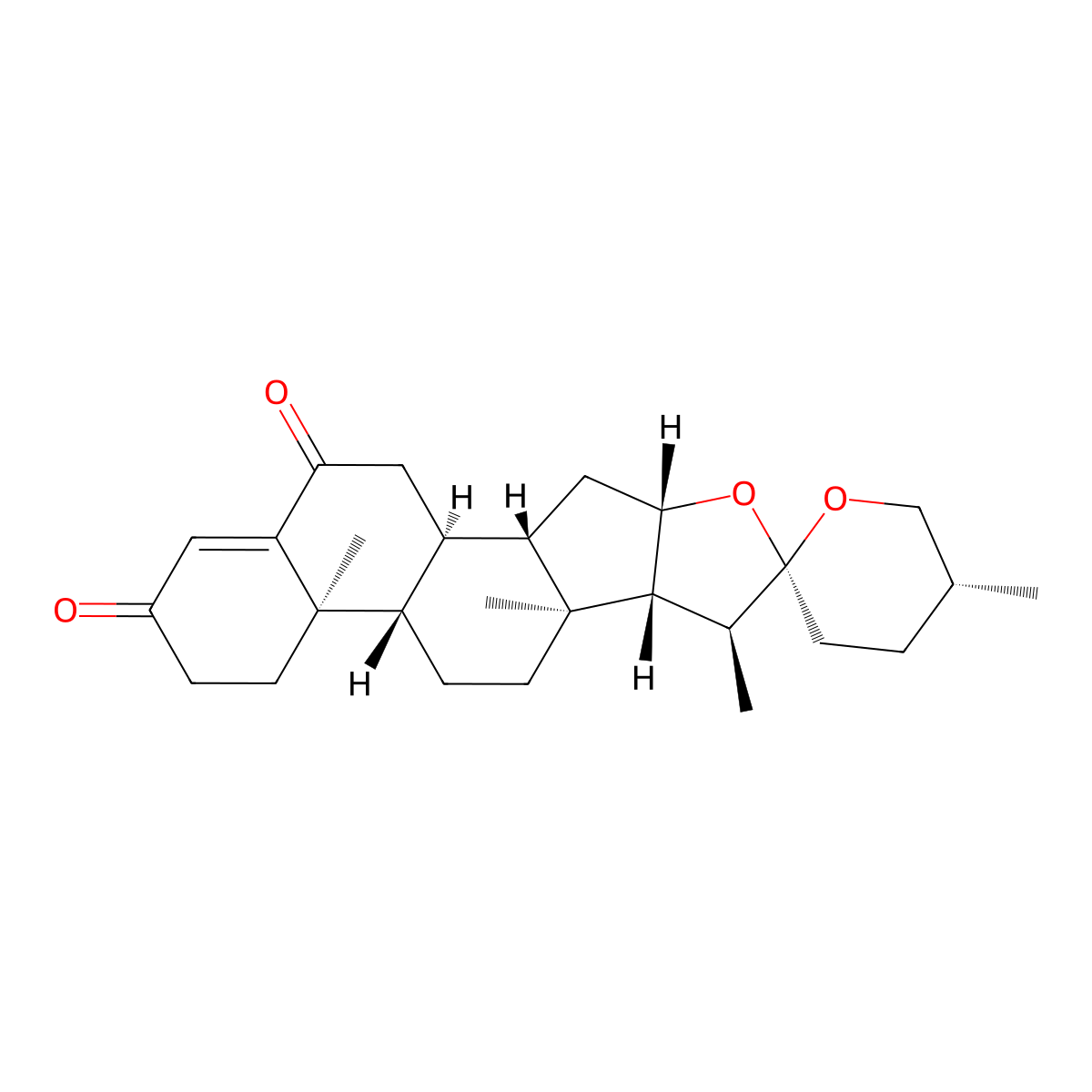 (25R)-Spirost-4-en-3,6-dione molecular structure, CAS 3730-84-5