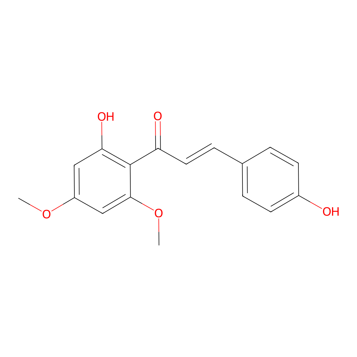 Flavokawain C molecular structure, CAS 37308-75-1