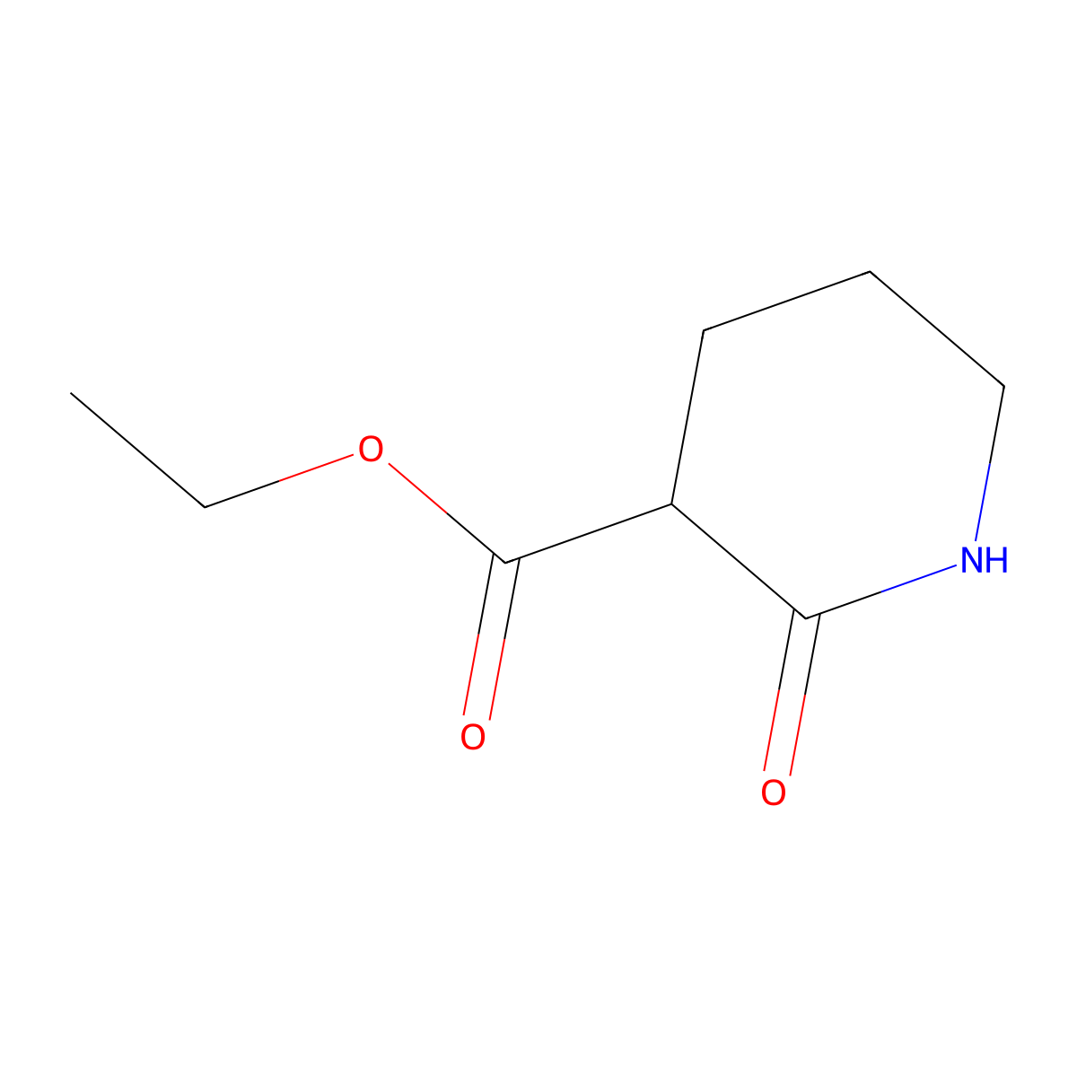 3-Carbethoxy-2-piperidone molecular structure, CAS 3731-16-6