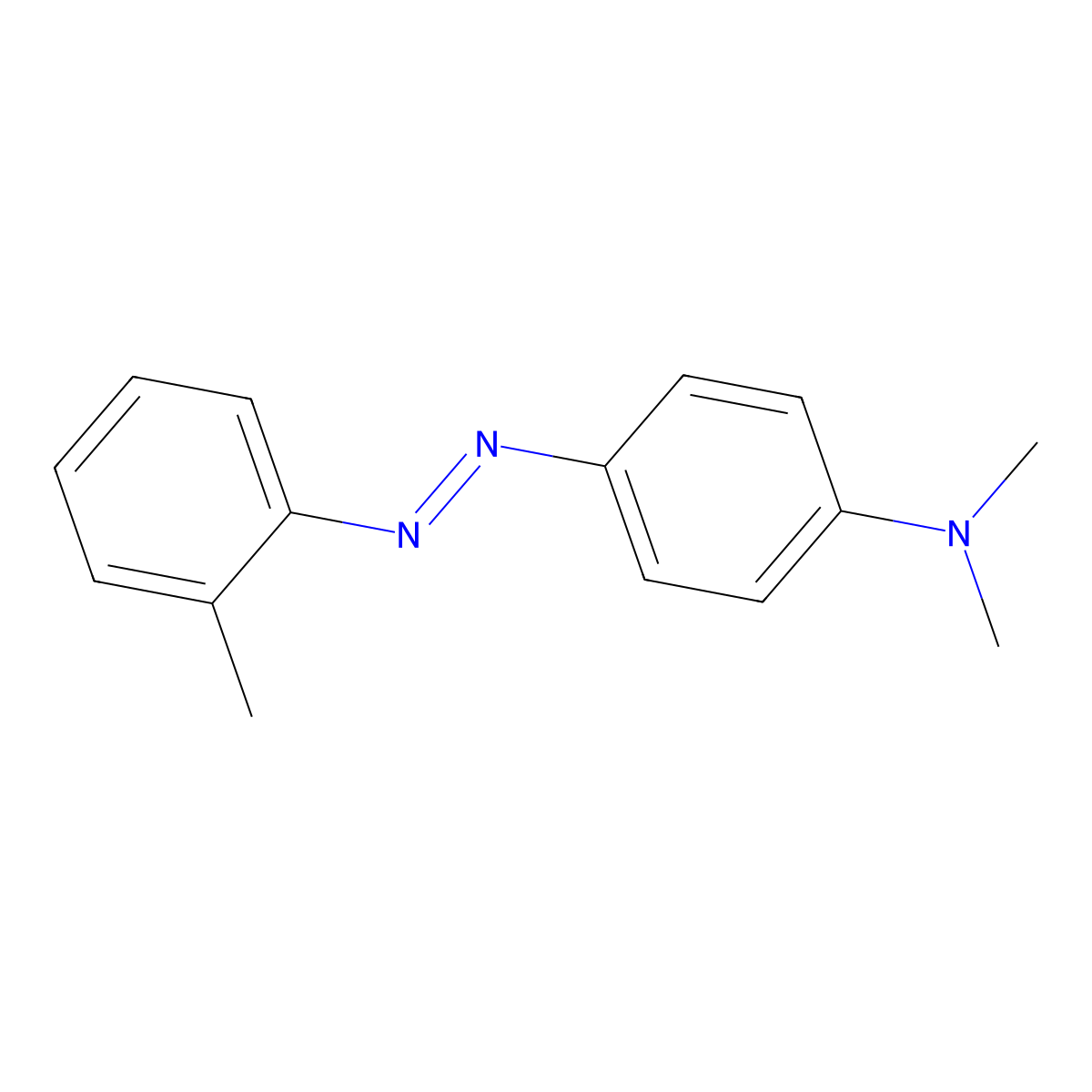 N,N-Dimethyl-4-[2-(2-methylphenyl)diazenyl]benzenamine molecular structure, CAS 3731-39-3
