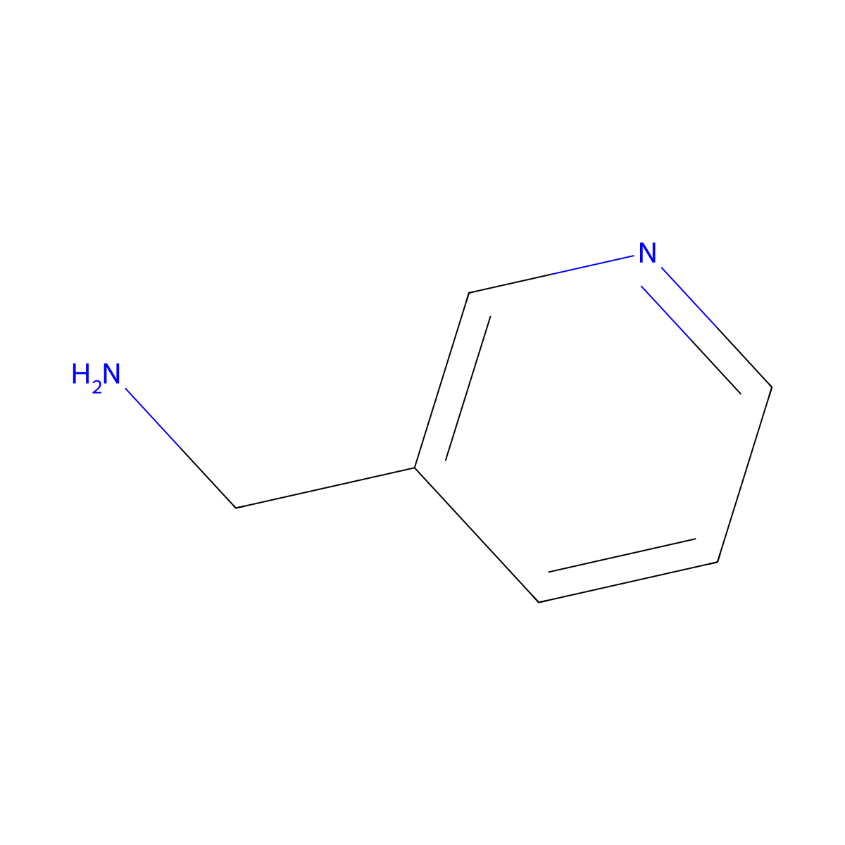 3-Pyridinemethanamine molecular structure, CAS 3731-52-0