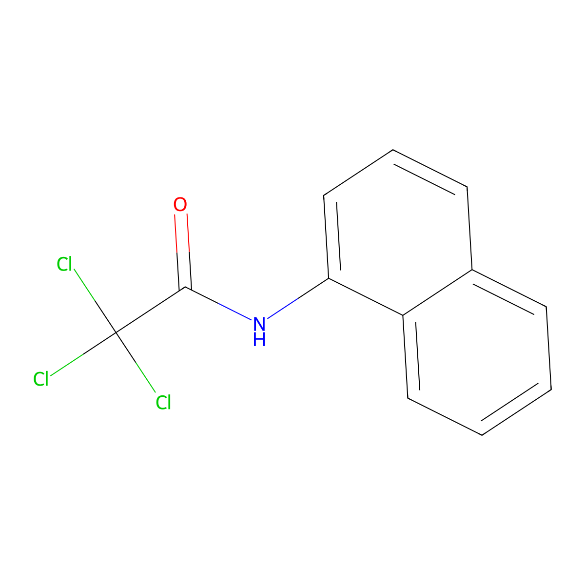 N-(1-Naphthyl)-2,2,2-trichloroacetamide molecular structure, CAS 3733-06-0
