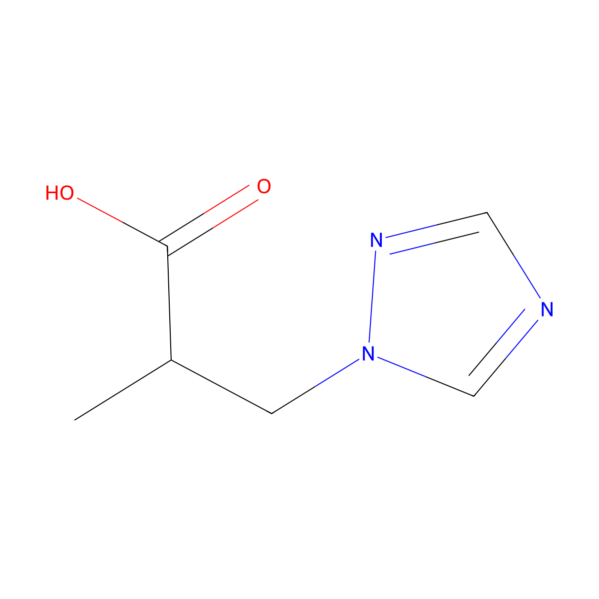 2-methyl-3-(1H-1,2,4-triazol-1-yl)propanoic acid molecular structure, CAS 373356-32-2