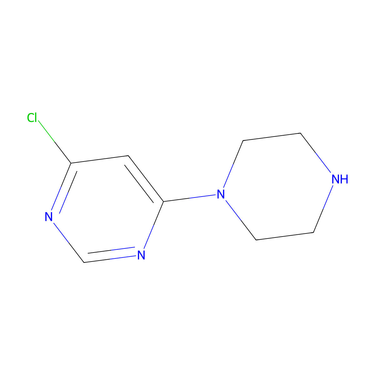 4-Chloro-6-(piperazin-1-yl)pyrimidine molecular structure, CAS 373356-50-4