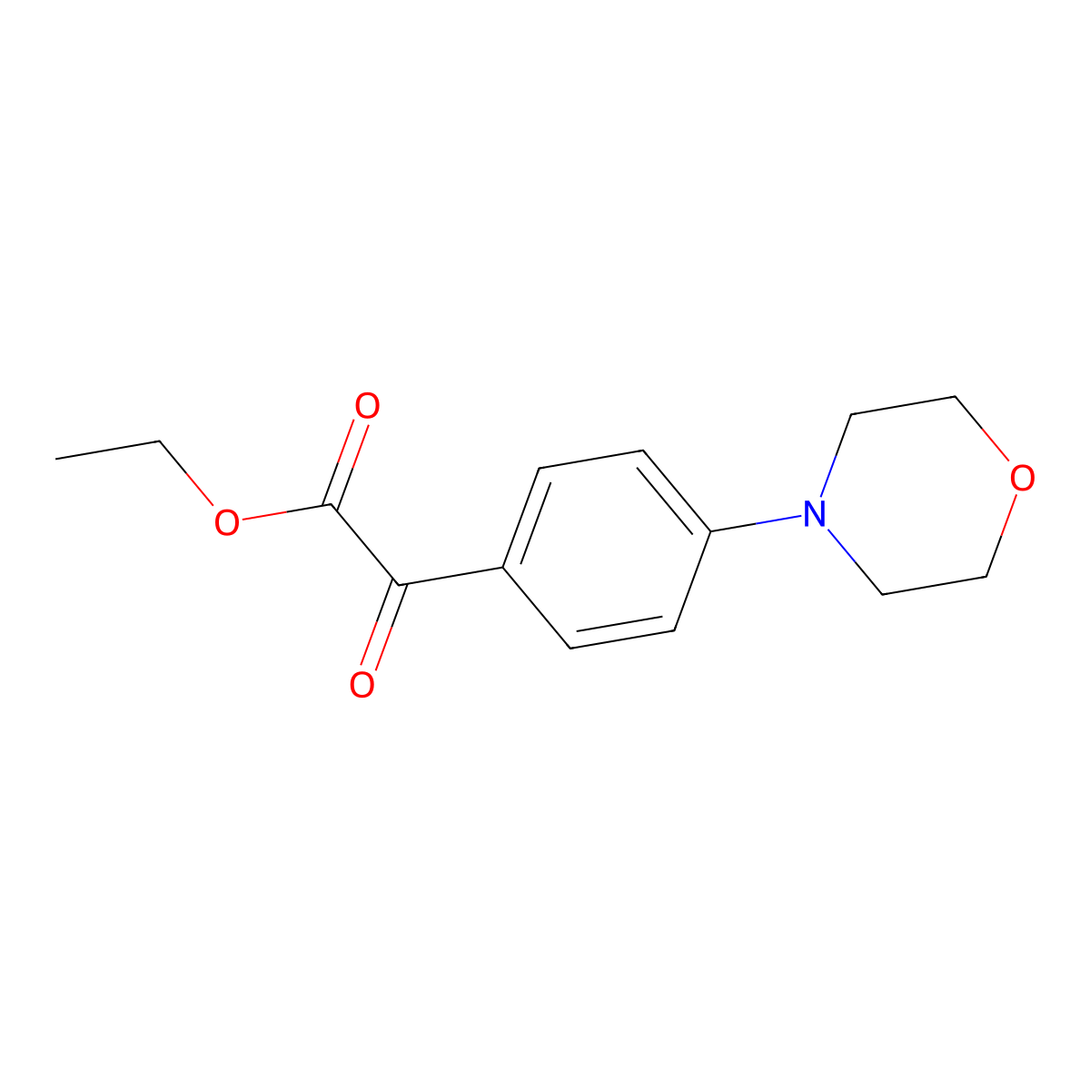 Ethyl 2-(4-morpholinophenyl)-2-oxoacetate molecular structure, CAS 373361-46-7