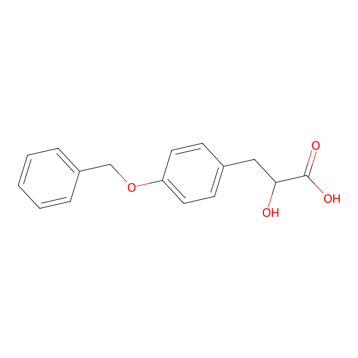 (R)-3-(4-(Benzyloxy)phenyl)-2-hydroxypropanoic acid molecular structure, CAS 373368-68-4