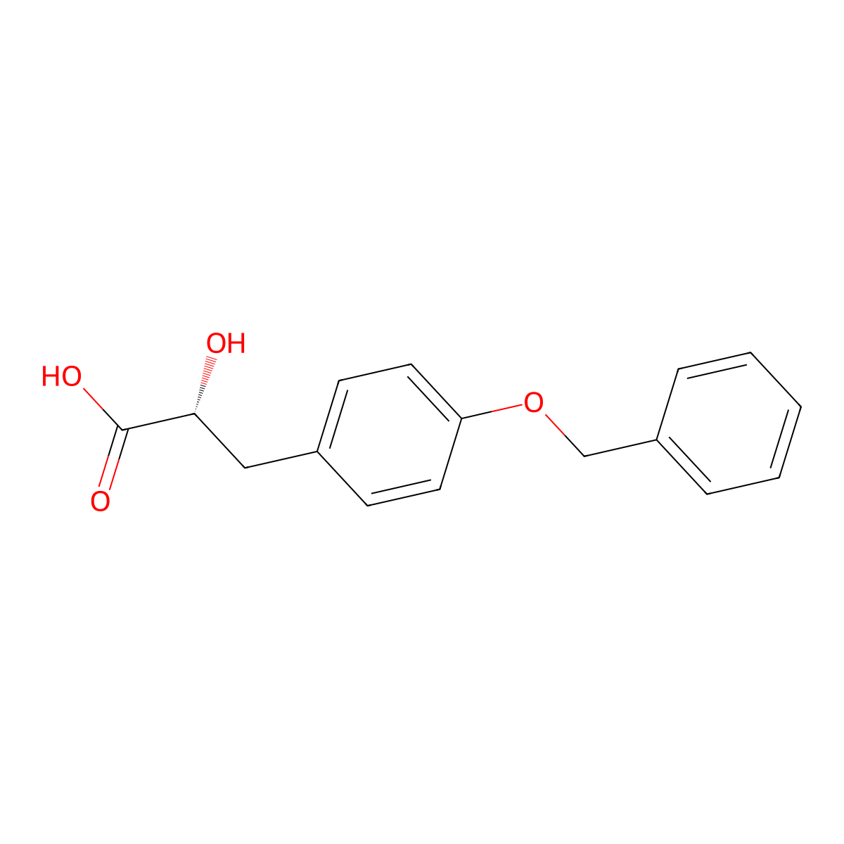 (R)-3-(4-(Benzyloxy)phenyl)-2-hydroxypropanoic acid molecular structure, CAS 373368-68-4