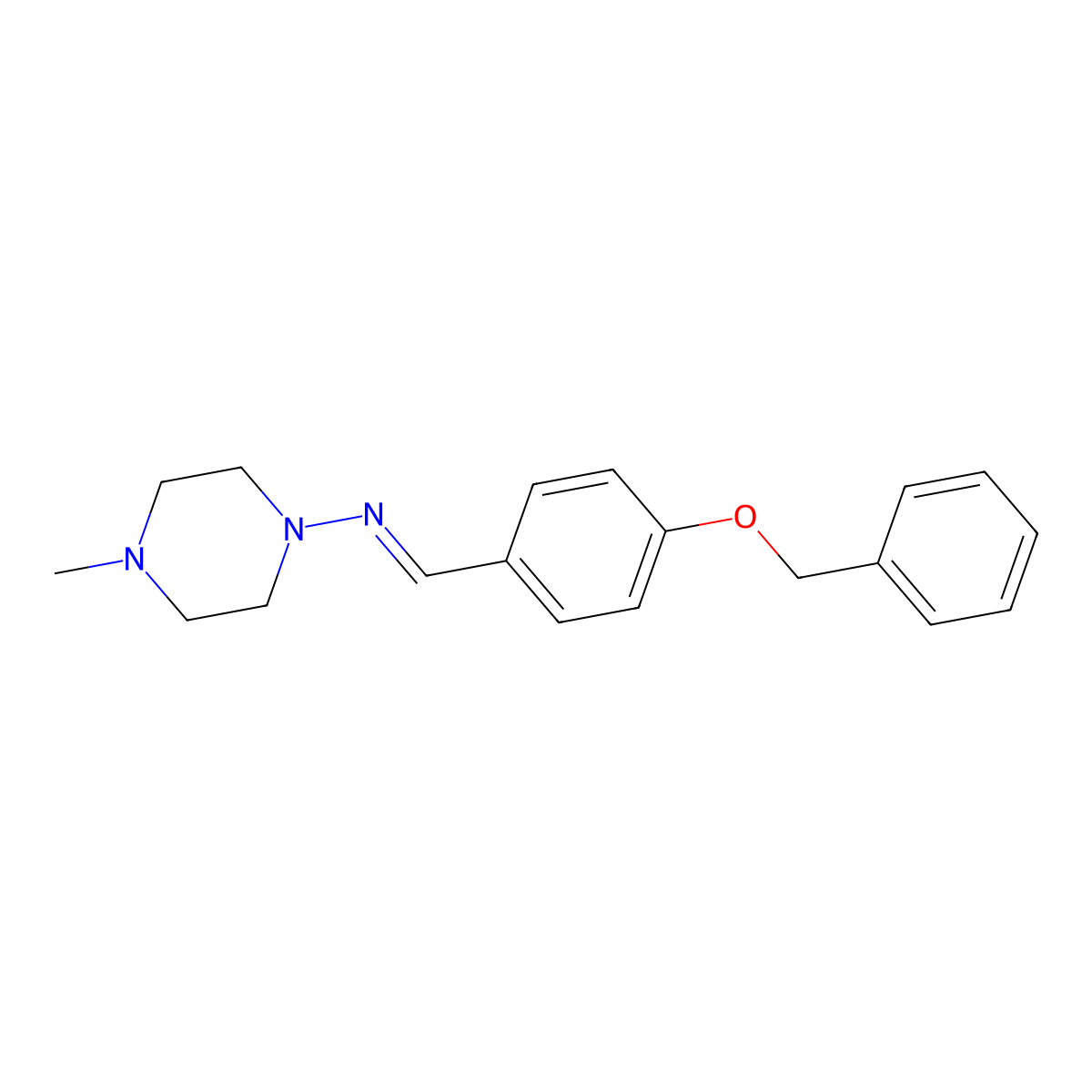 N-[4-(benzyloxy)benzylidene]-4-methyl-1-piperazinamine molecular structure, CAS 373369-41-6
