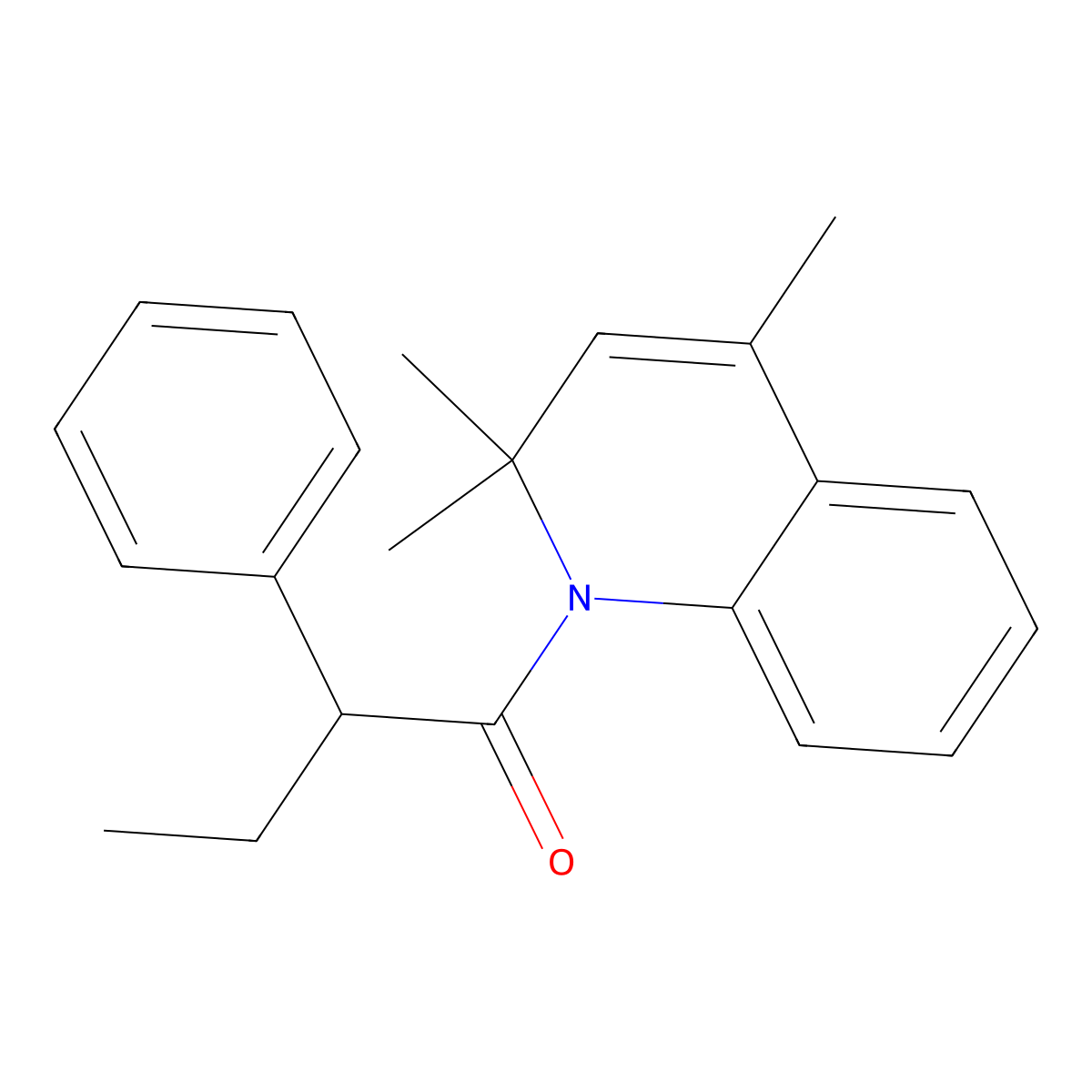 2-phenyl-1-(2,2,4-trimethylquinolin-1(2H)-yl)butan-1-one molecular structure, CAS 373370-45-7