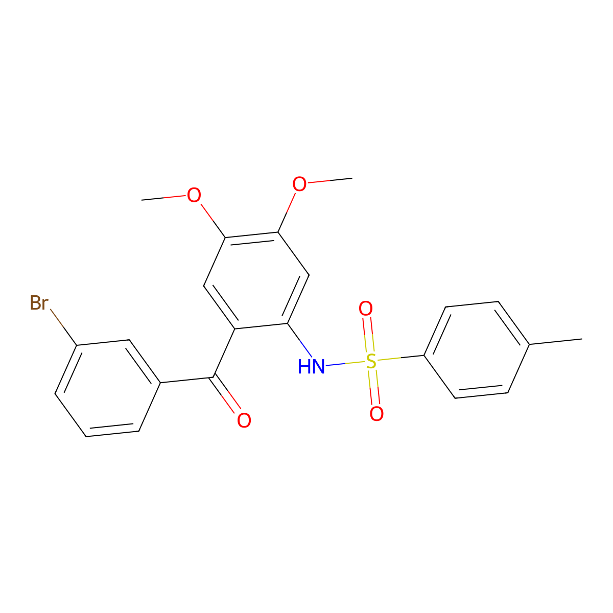 N-(2-(3-Bromobenzoyl)-4,5-dimethoxyphenyl)-4-methylbenzenesulfonamide molecular structure, CAS 373370-93-5