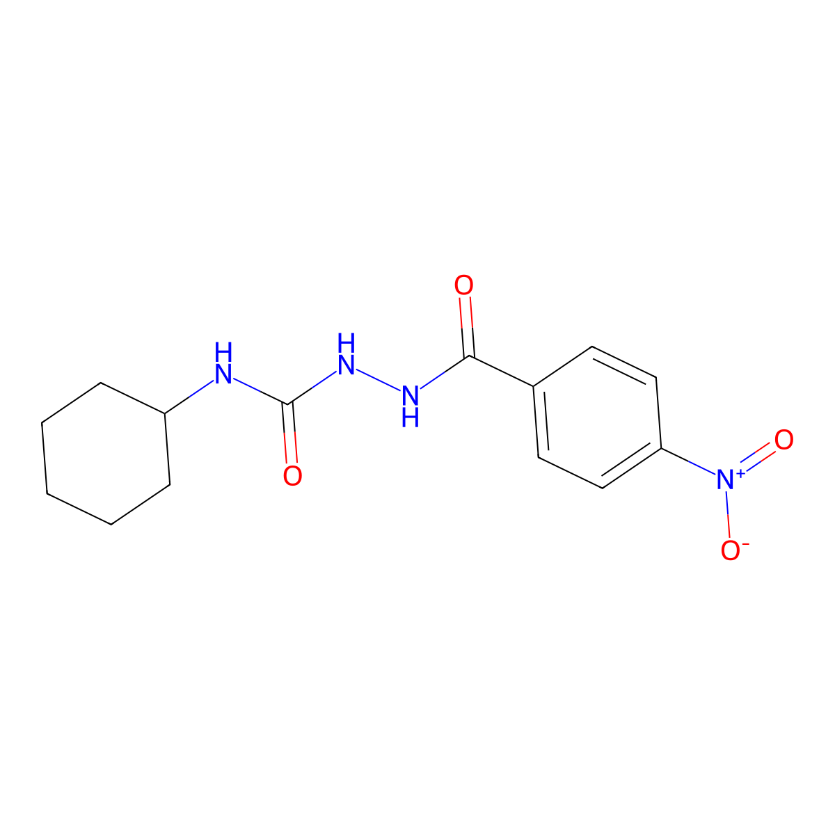 1-Cyclohexyl-3-[(4-nitrobenzoyl)amino]urea molecular structure, CAS 373371-95-0