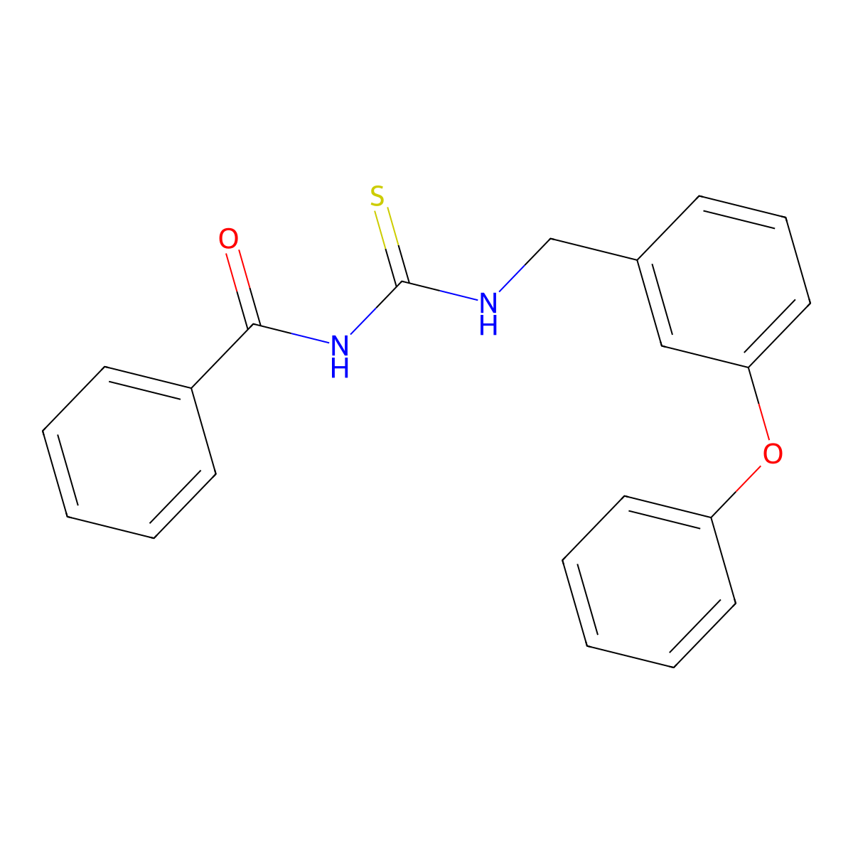 N-[(3-phenoxybenzyl)carbamothioyl]benzamide molecular structure, CAS 373373-76-3