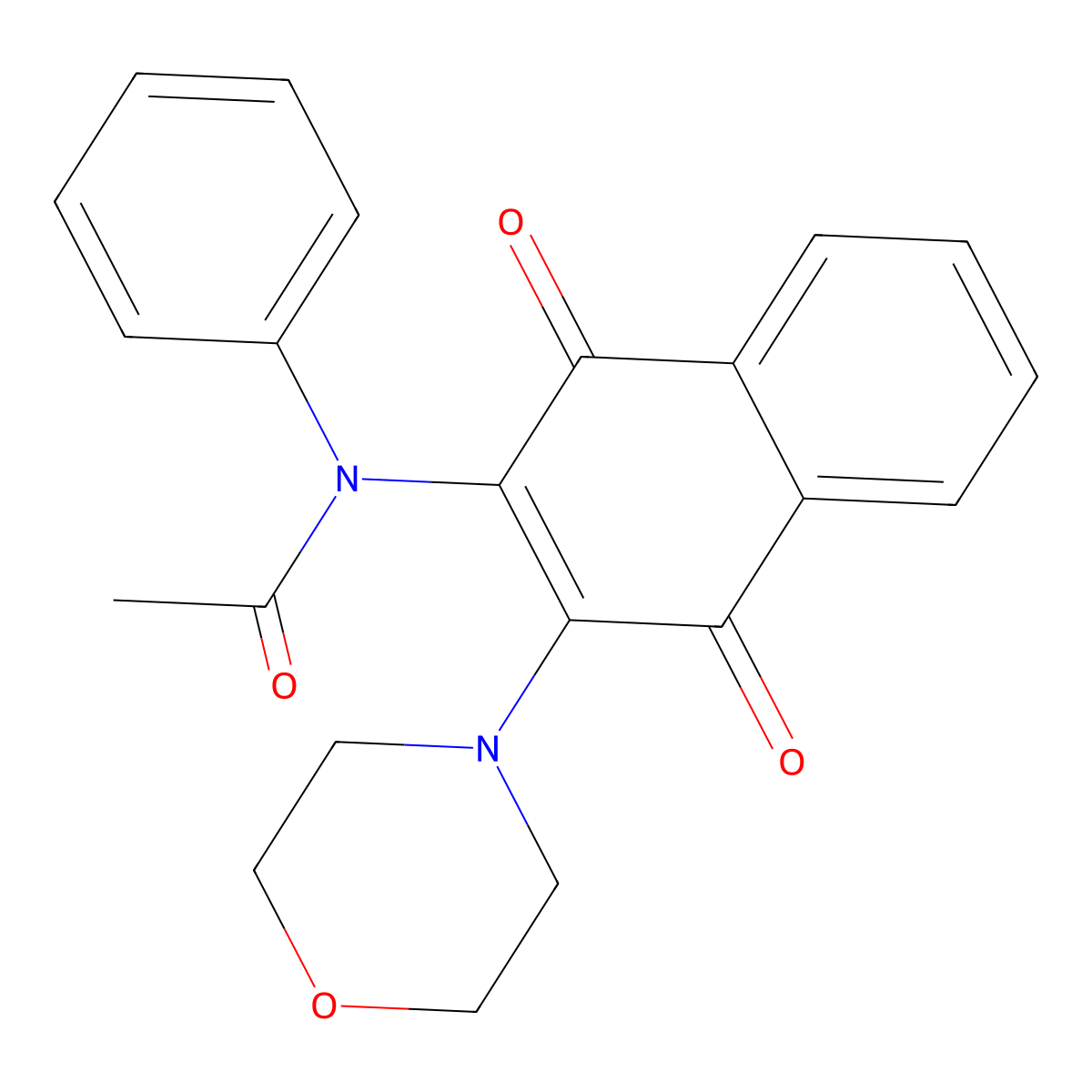 N-(3-morpholin-4-yl-1,4-dioxonaphthalen-2-yl)-N-phenylacetamide molecular structure, CAS 373375-56-5