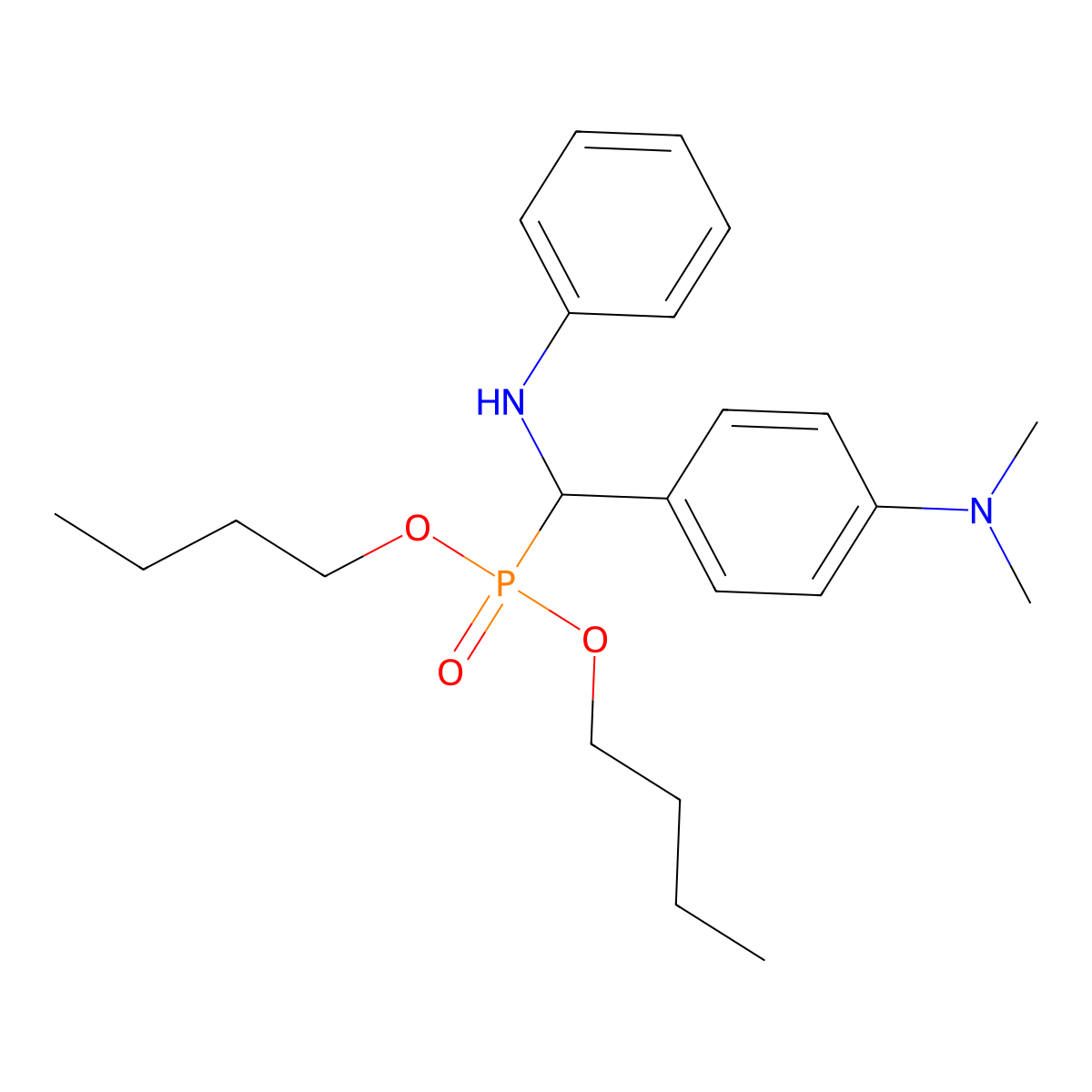 4-[anilino(dibutoxyphosphoryl)methyl]-N,N-dimethylaniline molecular structure, CAS 373375-91-8