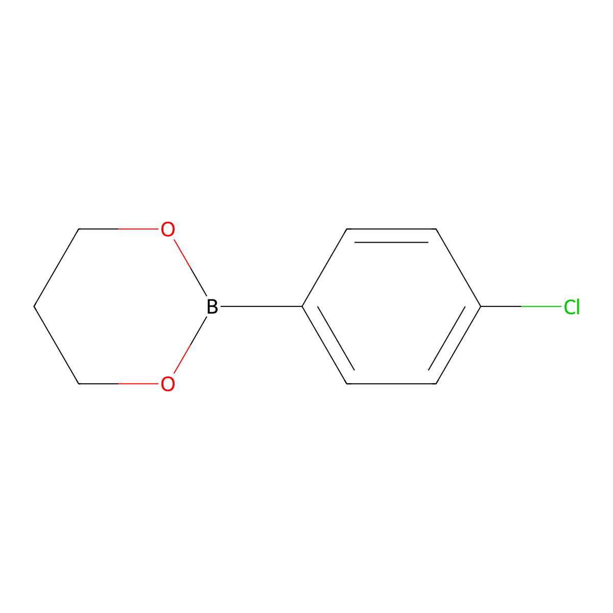 2-(4-Chlorophenyl)-1,3,2-dioxaborinane molecular structure, CAS 373384-13-5